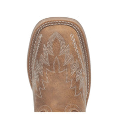 Laredo Women's Cheyenne Broad Square Toe Leather Boots - Tan 5717