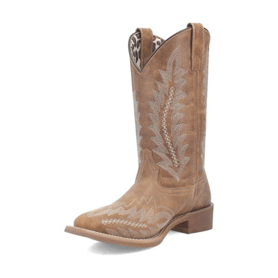 Laredo Women's Cheyenne Broad Square Toe Leather Boots - Tan 5717 9 5717_6_M  - from alligatorwarehouse.com