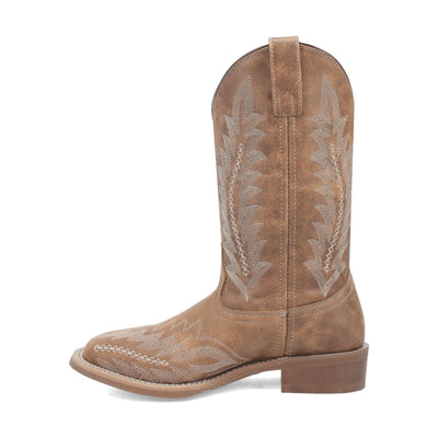 Laredo Women's Cheyenne Broad Square Toe Leather Boots - Tan 5717 4 5717_6_M  - from alligatorwarehouse.com