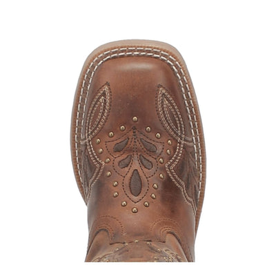 Laredo Women's Dionne Broad Square Toe Leather Boots - Brown 5972 7 5972_6_M  - from alligatorwarehouse.com