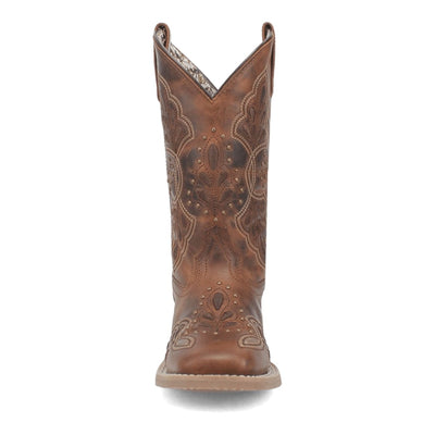 Laredo Women's Dionne Broad Square Toe Leather Boots - Brown 5972 6 5972_6_M  - from alligatorwarehouse.com
