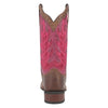 Laredo Women's Faye Broad Square Toe Leather Boots - Brown / Pink 3117 5 3117_6_M  - from alligatorwarehouse.com