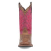Laredo Women's Faye Broad Square Toe Leather Boots - Brown / Pink 3117 6 3117_6_M  - from alligatorwarehouse.com