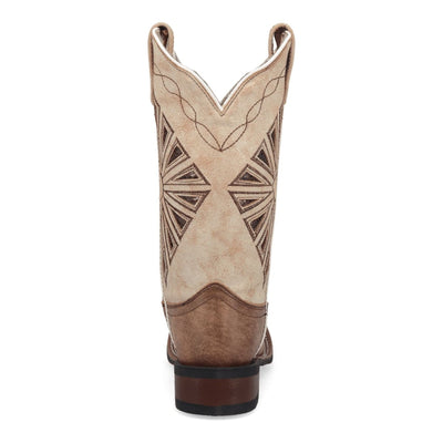 Laredo Women's Kite Days Broad Square Toe Leather Boots - Brown / Bone 5821 7 5821_6_M  - from alligatorwarehouse.com
