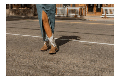 Laredo Women's Kite Days Broad Square Toe Leather Boots - Brown / Bone 5821 13 5821_6_M  - from alligatorwarehouse.com