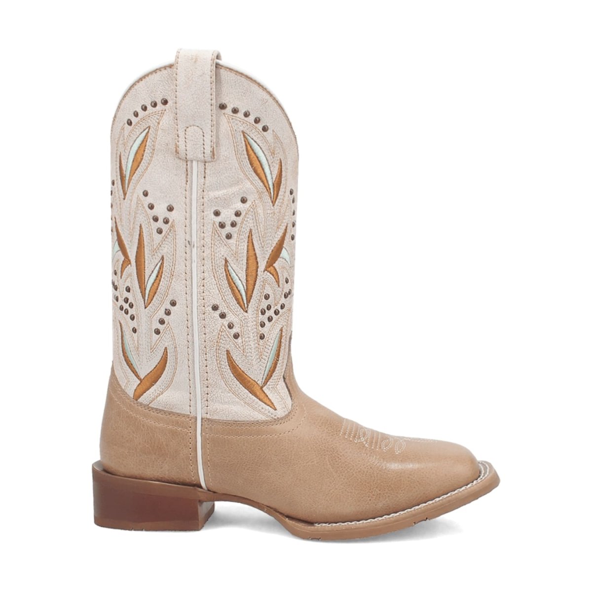 Laredo Women's Lydia Broad Square Toe Leather Boots - Sand 5603