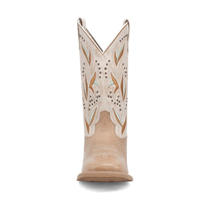 Laredo Women's Lydia Broad Square Toe Leather Boots - Sand 5603