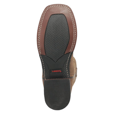 Laredo Women's Megan Broad Square Toe Leather Boots - Tan 3119 8 3119_6_M  - from alligatorwarehouse.com