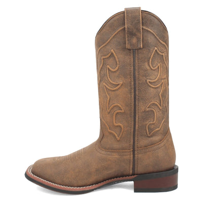 Laredo Women's Megan Broad Square Toe Leather Boots - Tan 3119 4 3119_6_M  - from alligatorwarehouse.com