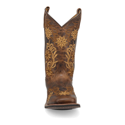 Laredo Women's Secret Garden Broad Square Toe Leather Boots - Brown 5822 7 5822_6_M  - from alligatorwarehouse.com