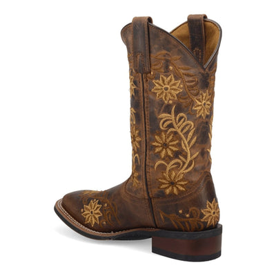 Laredo Women's Secret Garden Broad Square Toe Leather Boots - Brown 5822 11 5822_6_M  - from alligatorwarehouse.com