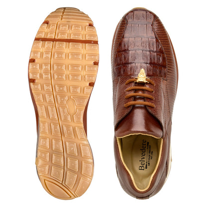 Belvedere Lazaro Peanut Antique Alligator Luxury Shoe