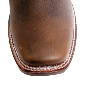Los Altos Men's Boot Wide Square Toe Rage Walnut Leather Sole - Rage Walnut