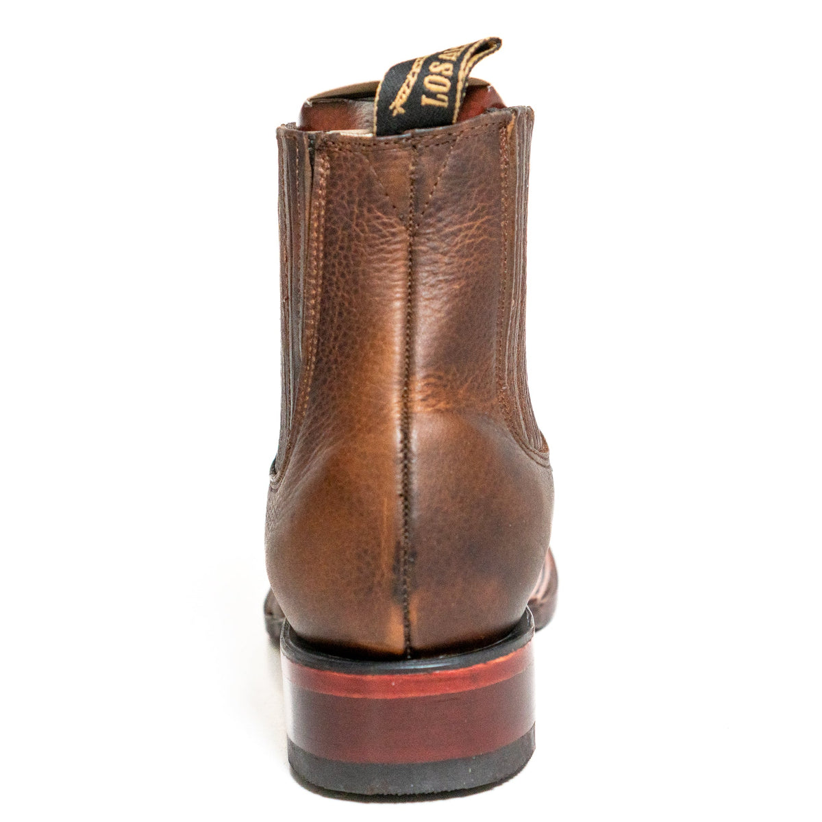 Los Altos Men's Boot Wide Square Toe Rage Walnut Leather Sole - Rage Walnut