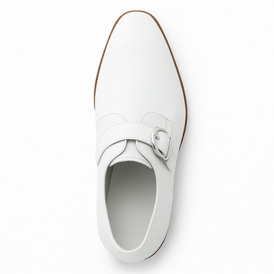 Mens Carrucci Classic Leather Fade Single D-Buckle Monk Strap Dress Shoe in Chestnut 65   - from alligatorwarehouse.com