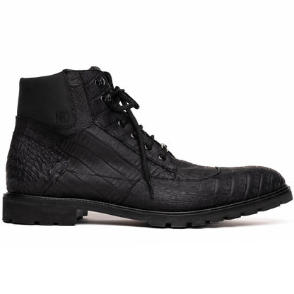 Marco Di Milano Leoni Oil Black Leather Dress Shoe