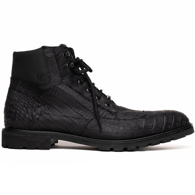 Marco Di Milano Leoni Oil Black Leather Dress Shoe
