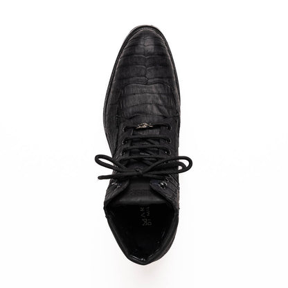 Marco Di Milano Leoni Oil Black Leather Dress Shoe