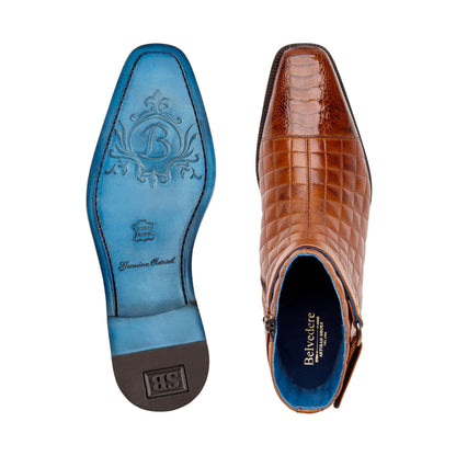 Belvedere Libero: Antique Almond Genuine Alligator Shoe