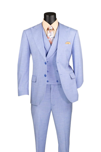 Light Blue Modern Fit 3-Piece Suit with Lapel Vest & Adjustable Pants 1 SO1MV2K-2_LightBlue_38S  - from alligatorwarehouse.com