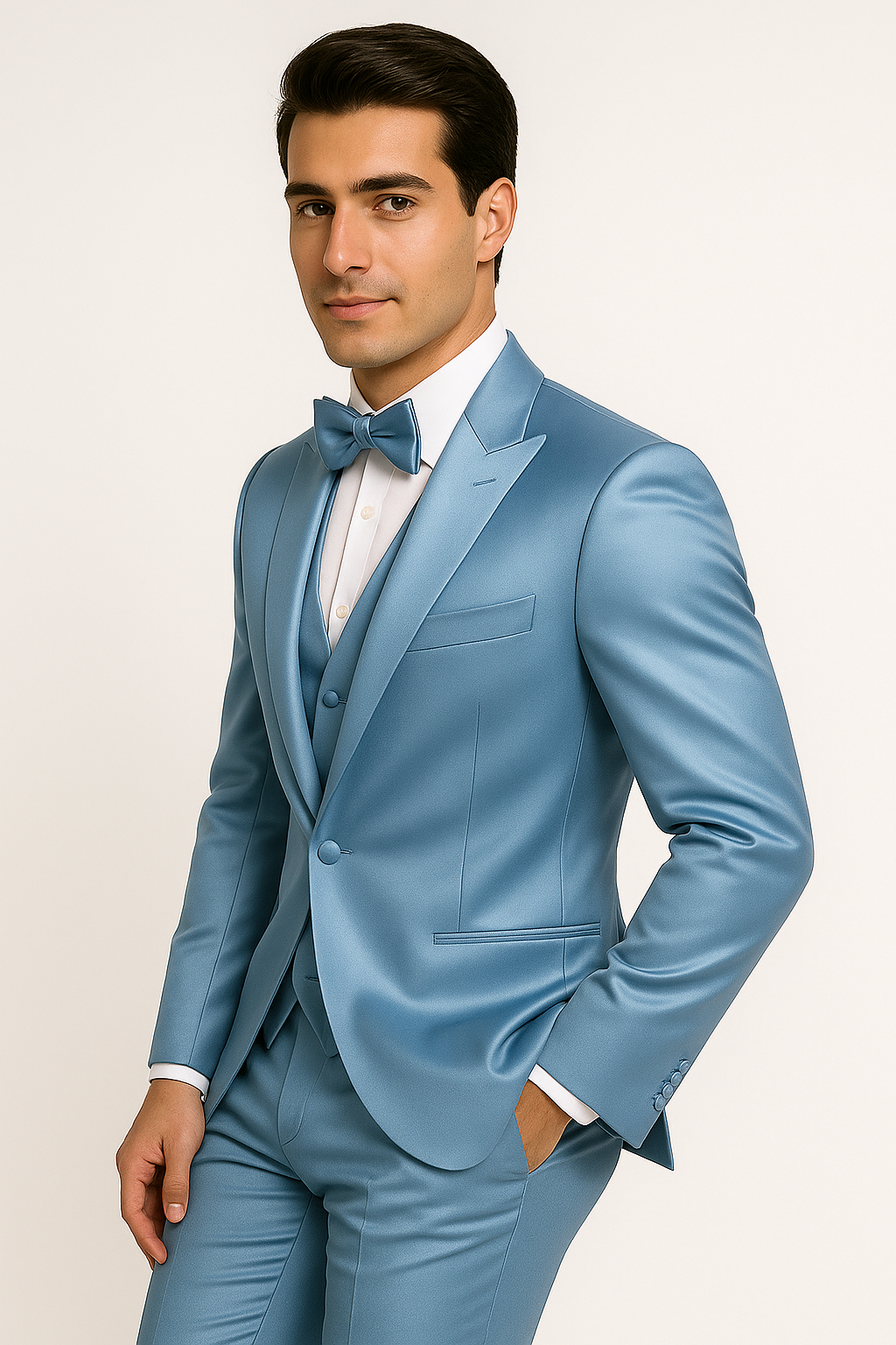 elite-light-blue-satin-suit-wedding-prom 6 M390SK-09-34s  - from alligatorwarehouse.com