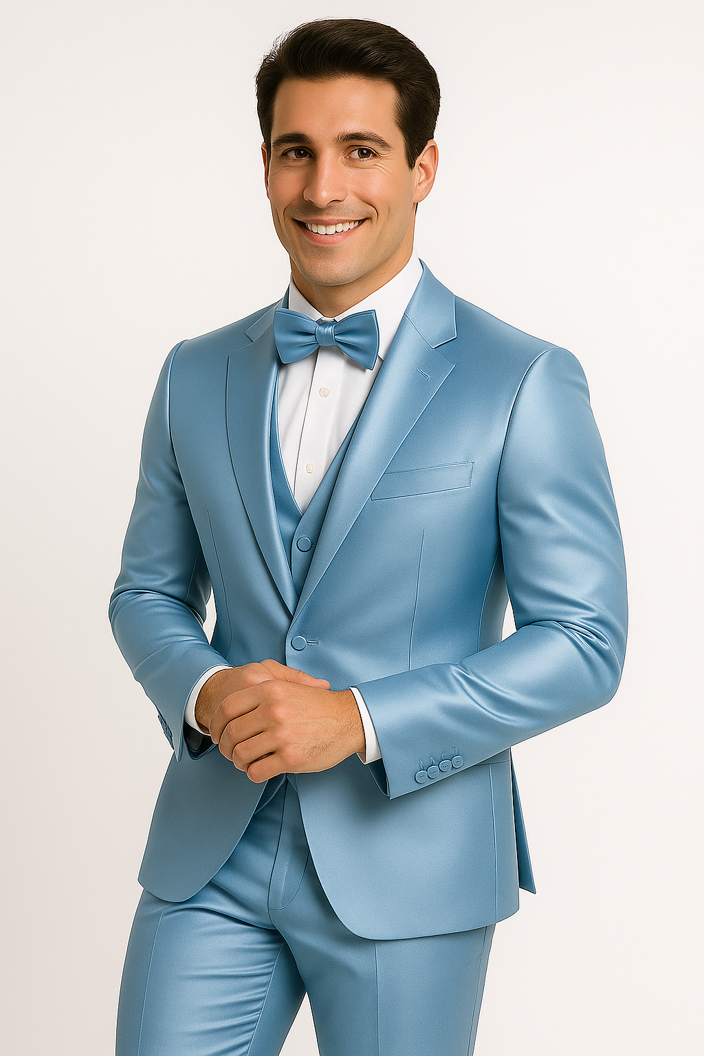 elite-light-blue-satin-suit-wedding-prom 9 M390SK-09-34s  - from alligatorwarehouse.com