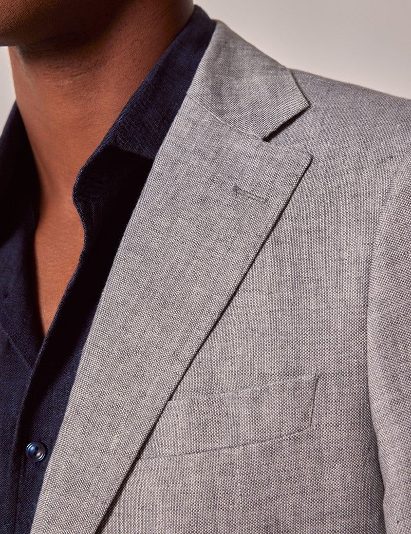 Mens Linen Suit For Beach Wedding - Summer Suit in Light Grey 3 O9-1593  - from alligatorwarehouse.com