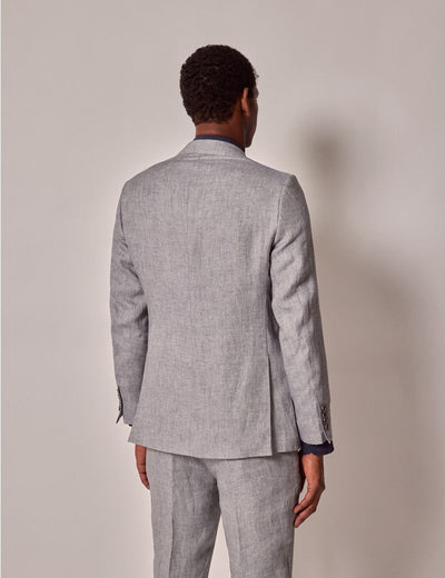 Mens Linen Suit For Beach Wedding - Summer Suit in Light Grey 6 O9-1593  - from alligatorwarehouse.com