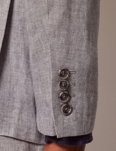 Mens Linen Suit For Beach Wedding - Summer Suit in Light Grey 8 O9-1593  - from alligatorwarehouse.com