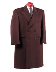 Double Breasted Overcoat - Mens Long Overcoat - Wool Topcoat