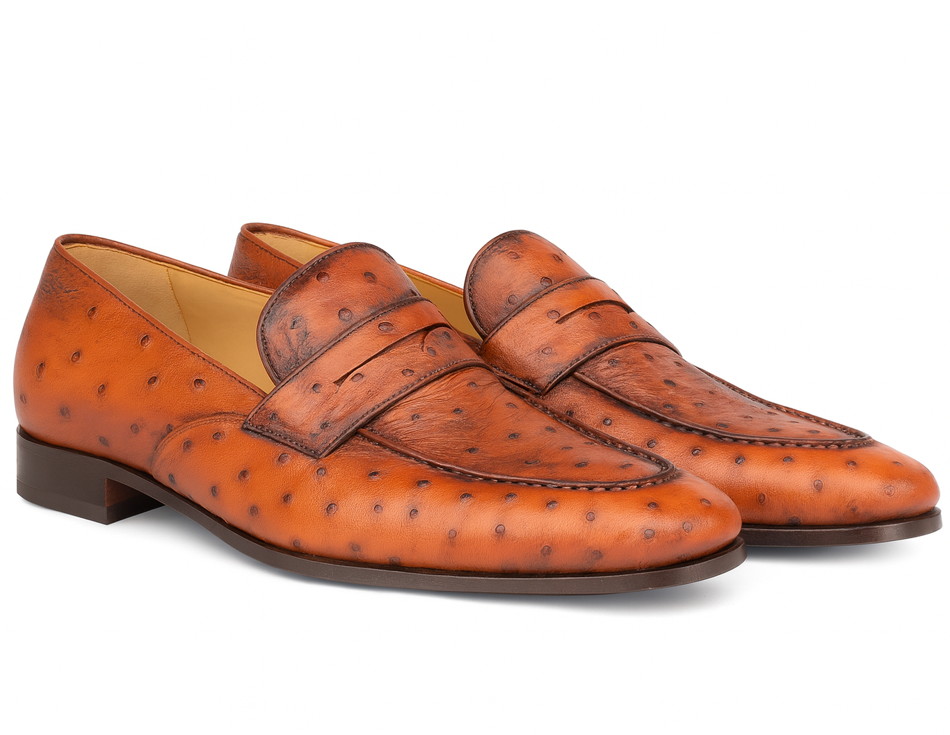 Lisbon Ostrich Brandy By Mezlan Made In Spain Brand