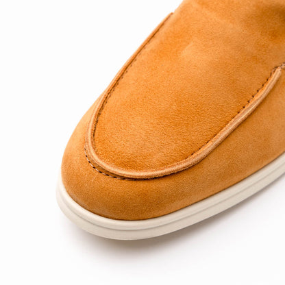 Zelli Livorno Sueded Goatskin Loafer in Cognac | Casual Slip-On Shoe