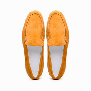 Zelli Livorno Sueded Goatskin Loafer in Cognac | Casual Slip-On Shoe