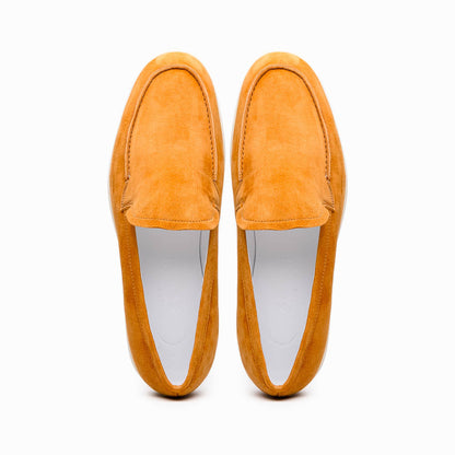Zelli Livorno Sueded Goatskin Loafer in Cognac | Casual Slip-On Shoe