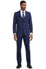 Men's Stacy Adams Vested Two Button Double Windowpane Plaid Suit in Navy 2 SM175H1-01-38R  - from alligatorwarehouse.com