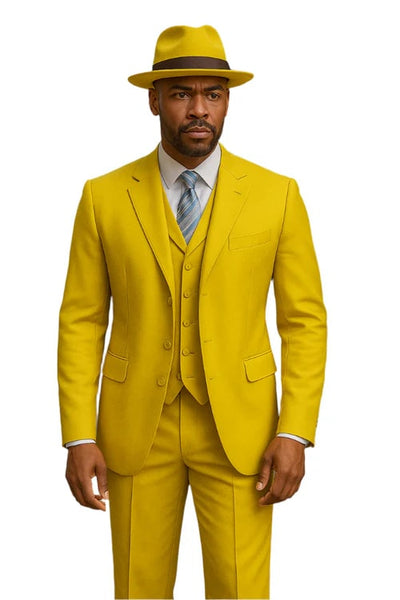 Yellow Zoot Suits - Mens Fashion Golish Yellow 1920s Vintage Look 1   - from alligatorwarehouse.com