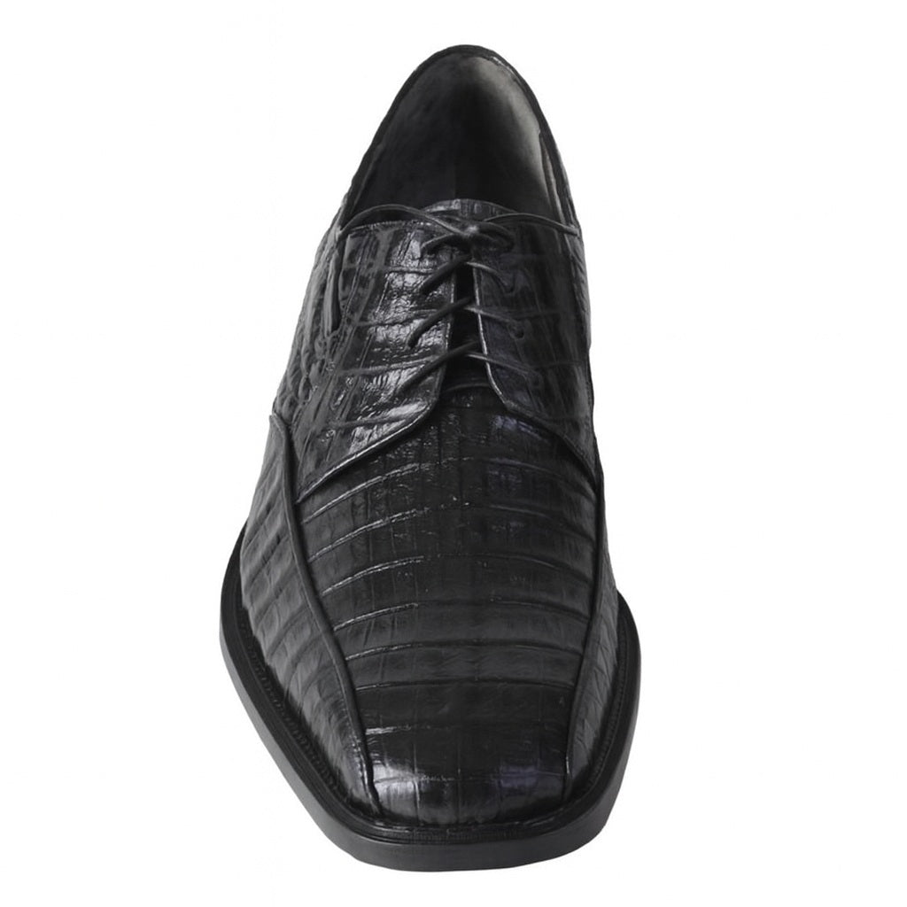 Los Altos Black Crocodile Bike Toe Shoes