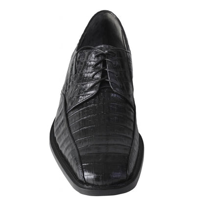 Los Altos Black Crocodile Bike Toe Shoes