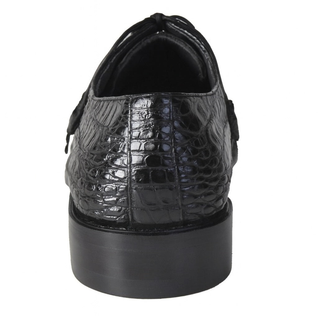 Los Altos Black Crocodile Bike Toe Shoes