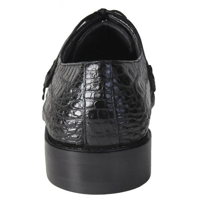 Los Altos Black Crocodile Bike Toe Shoes
