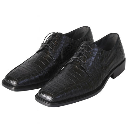 Los Altos Black Crocodile Bike Toe Shoes