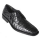 Los Altos Black Crocodile Bike Toe Shoes
