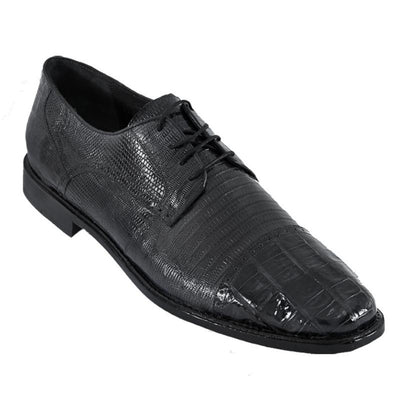 Los Altos Black  Lizard Crocodile Cap Toe Shoes 1   - from alligatorwarehouse.com