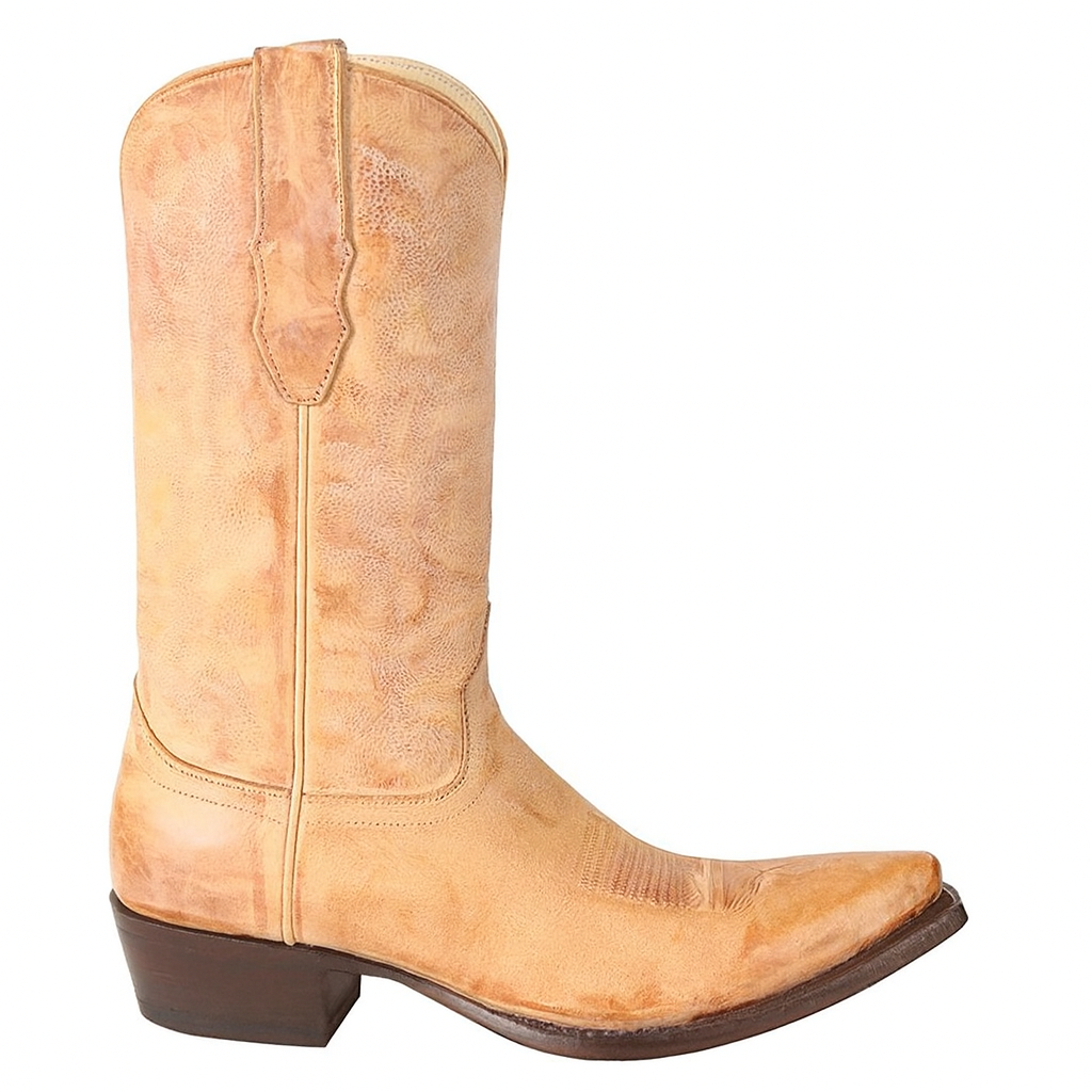Los Altos Boots - Mens Dress Cowboy Boot - Low Priced Vintage Snip Toe Western Boots - in Honey