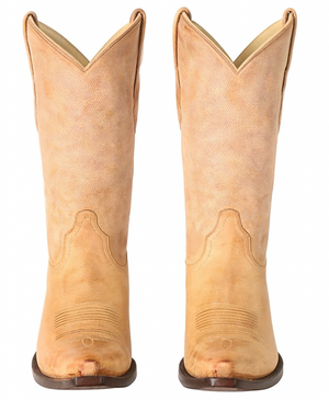Los Altos Boots - Mens Dress Cowboy Boot - Low Priced Vintage Snip Toe Western Boots - in Honey