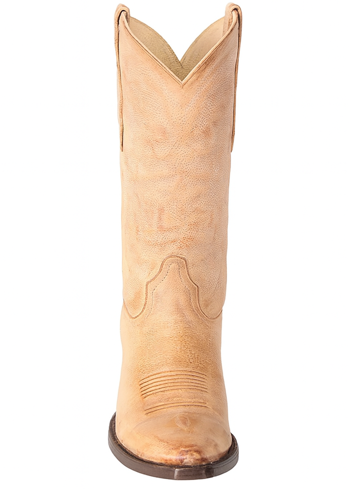 Los Altos Boots - Mens Dress Cowboy Boot - Low Priced Vintage Snip Toe Western Boots - in Honey