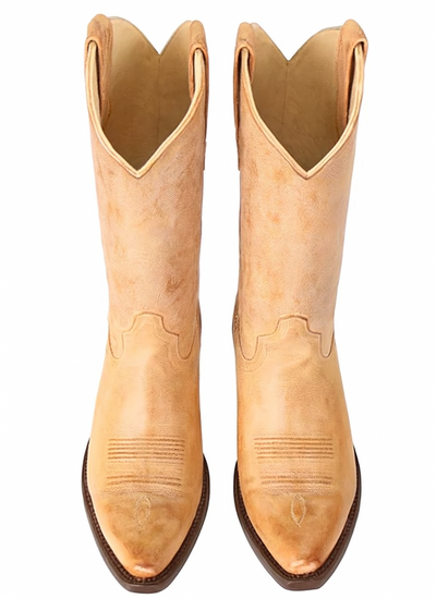 Los Altos Boots - Mens Dress Cowboy Boot - Low Priced Vintage Snip Toe Western Boots - in Honey 4   - from alligatorwarehouse.com