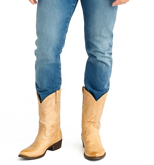 Los Altos Boots - Mens Dress Cowboy Boot - Low Priced Vintage Snip Toe Western Boots - in Honey