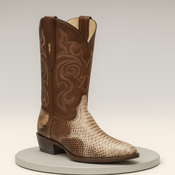 Men's Los Altos Python J-Toe Boots - Rustic