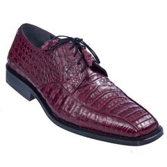 Los Altos Burgundy Crocodile Bike Toe Shoes